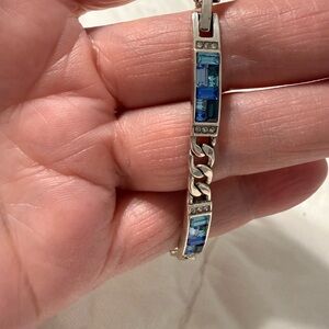 Brighton Elegant Silver and Blue Bracelet
